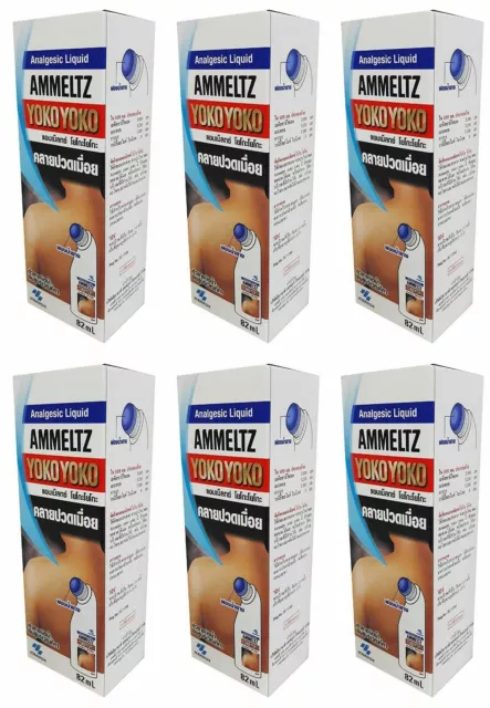 Ammeltz Yoko Liquid Analgesic Relief Muscular Pains 82ml Pack of 6