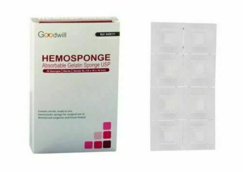 Hemosponge chirurgie buccale dentaire stérile hémostatique gélatine...