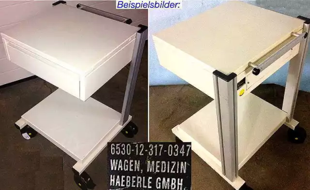 HAEBERLE VARIO Allzweck Wagen Universal Beistell Tisch EKG ENDO Op Side Trolley