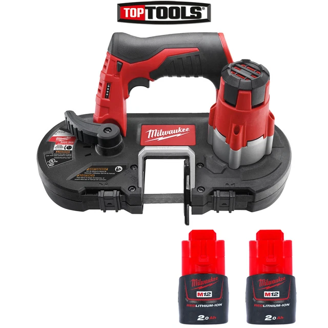 MILWAUKEE M12BS 12V Sub Compact Cordless Bandsaw With 2 x 2.0Ah ...