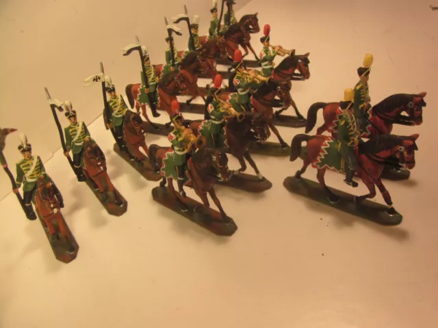 Napoleonic Era,Lot/14, Lancers/Trumpertier Soldiers, Lead, Detail Hand Painted,