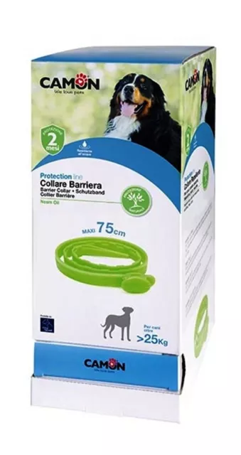 Collare con Olio di Neem Cane Cm.75 Camon Naturale Medio Grande Barriera