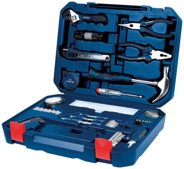 Kit de herramientas manuales de metal todo en uno Bosch de 108 piezas-dwK