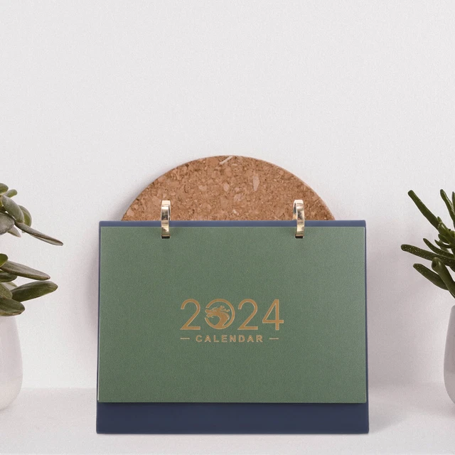 Calendario Del Anno 2024 Annuale Tavolo Voltare Pagina Minicalendario