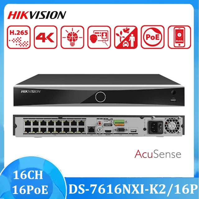 Hikvision DS-7616NXI-K2/16P 16CH 4K AcuSense NVR - 16 Port PoE, Human/Vehicle Detection, No HDD Included (International English Version) - View #8