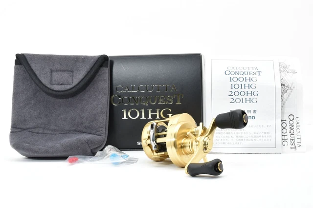 Moulinet De Pêche Shimano Calcutta Conquest Bait 101HG - Poignée Gauche, Neuf Sous Blister