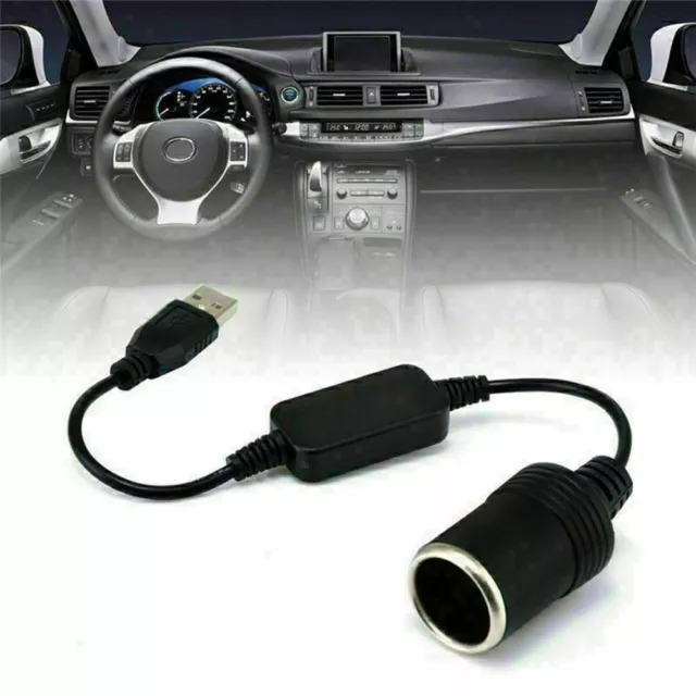 Allume-cigare voiture socket femelle convertisseur USB A mâle adaptateur USB A