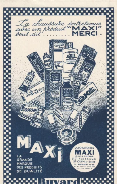 A113 Ancien  BUVARD laboratoire Maxi Grande Marque de produits d'entretien chaus
