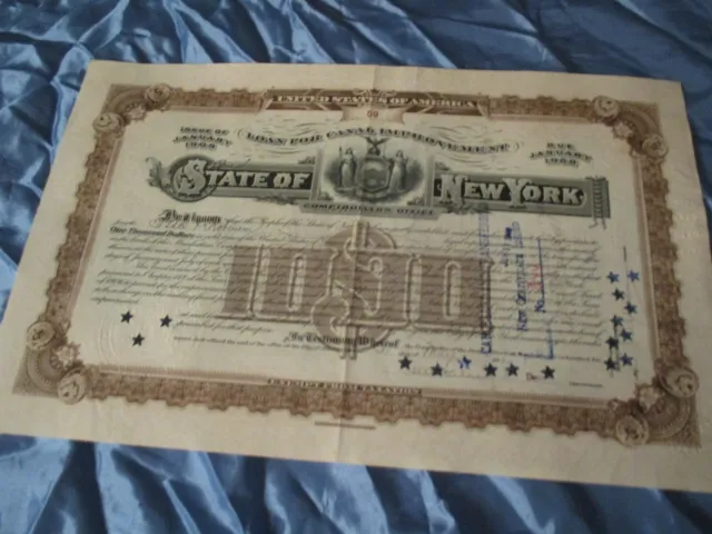 historische Aktie  ,  Wertpapier , USA ,  State of New York