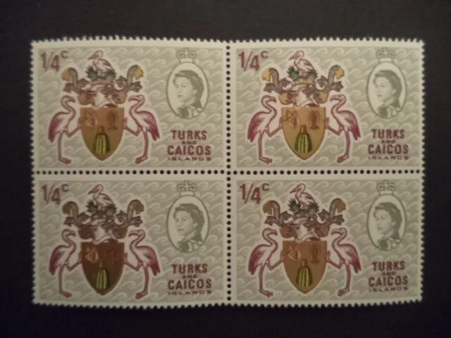 Turks & Caicos - Block Of Four Postage Stamps - 1969 - Quarter Cent