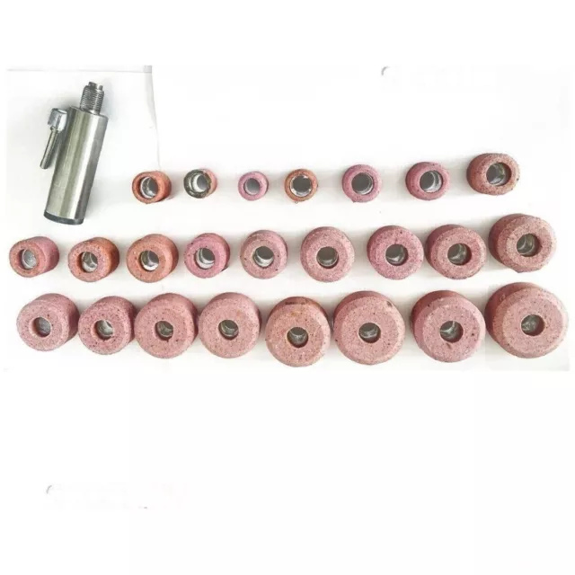 Sioux Valve Seat Pink Grinding Wheels Set 24 Pcs + Stone Holder Star Drive 11/16