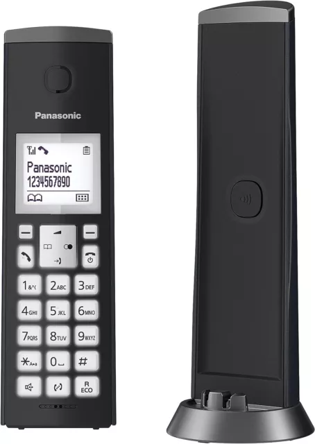 Panasonic Kx-Tgk210 Telefono Fijo Inalambrico De Diseño Lcd Dect Negro
