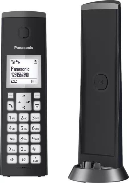 Panasonic Kx-Tgk210 Telefono Fijo Inalambrico Lcd Dect Negro Reacondicionado