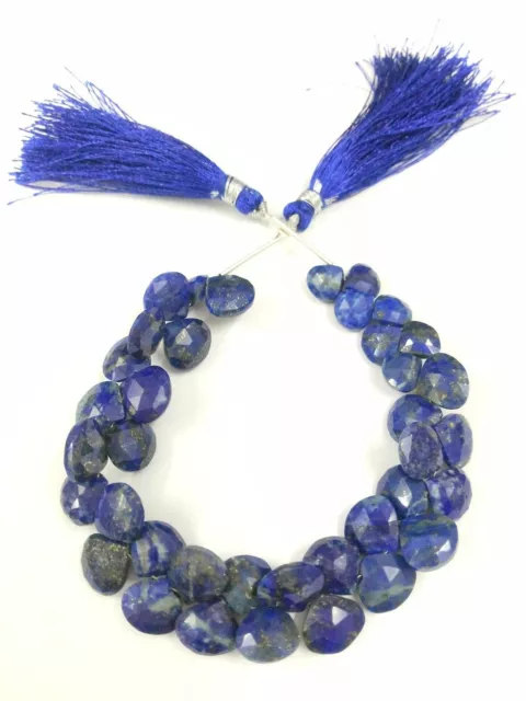 1 Strand Genuine Lapis Lazuli Heart Faceted 6-7mm Beads 7"inch Lapis Lazuli