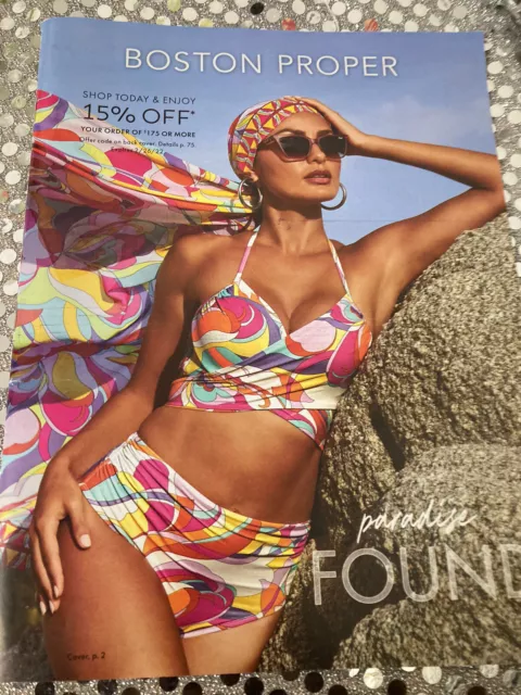 BOSTON PROPER Women's Fashion CATALOG Summer  2022 Swimsuits paradise found