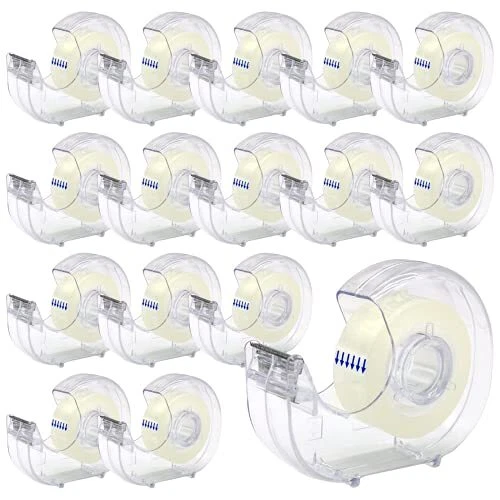 Clear Tapes and Refillable Dispensers 16 Pack, 0.7" x 28 yds per roll,
