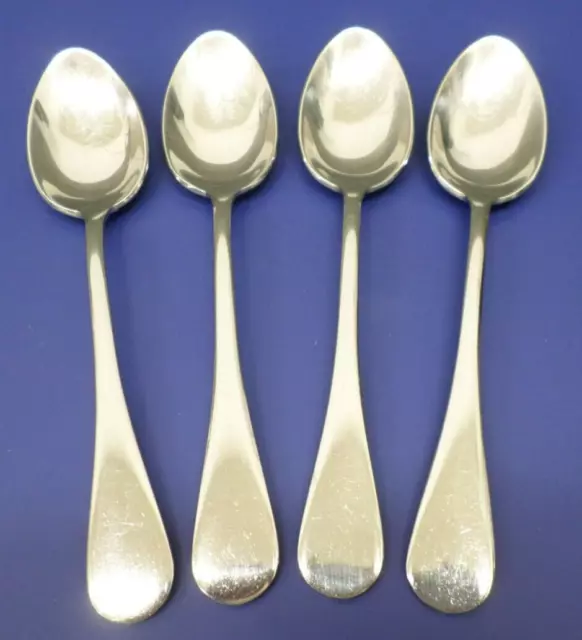 4 - Calderoni BORROMEO Glossy 18/10 Stainless ITALY Flatware 8" OVAL SOUP SPOONS