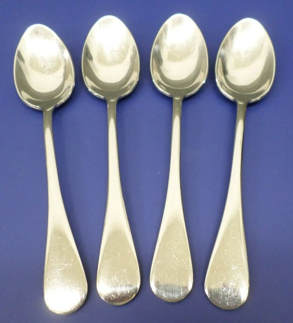 4 - Calderoni BORROMEO Glossy 18/10 Stainless ITALY Flatware 8" OVAL SOUP SPOONS 4 - Calderoni BORROMEO Glossy 18/10 Stainless ITALY Flatware 8" OVAL SOUP SPOONS