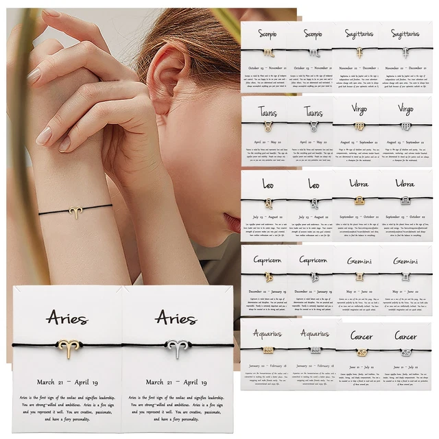 Armband Damen Mit Buchstaben Silber 12 Konstellationen Armband