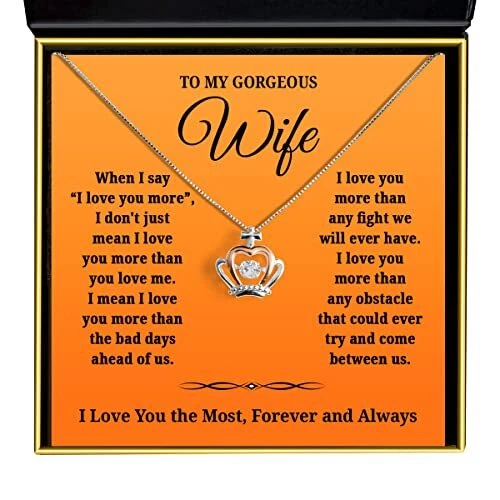 Aphrodite's Gifts for Wife To My Gorgeous Wife -When I Say "I Love You More" ...
