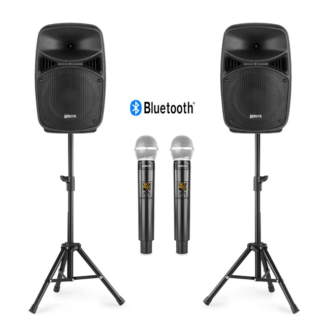 VPS ACTIVE SPEAKERS and Wireless Microphones Karaoke PA System with