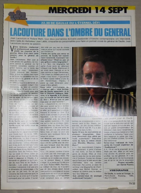 Coupure de presse Clipping - LACOUURE dans l'ombre du Général de Gaulle