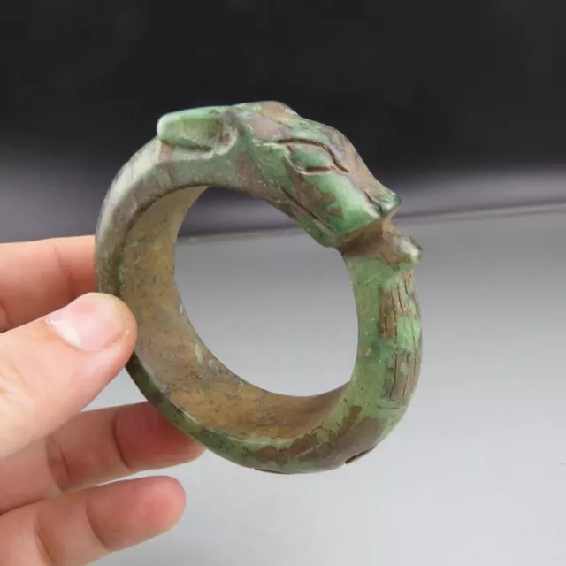China, jade, collectibles, Hongshan culture, dragon, bracelet H670