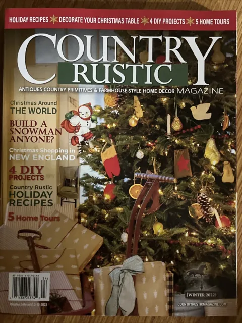 Country Rustic Magazine *Winter Christmas 2022  Primitive Colonial Antiques