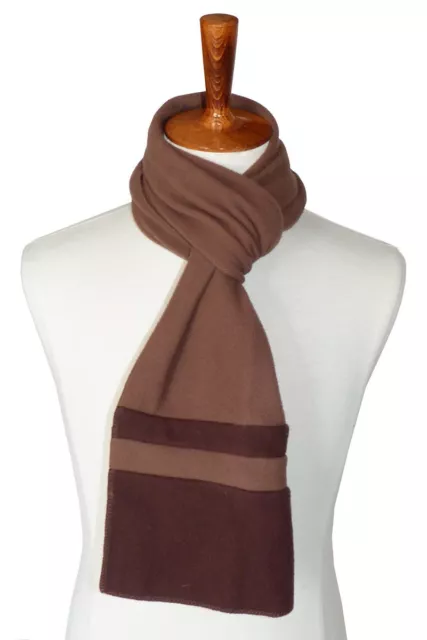 ECHARPE homme POLAIRE marron foncé idéal cadeau froid l'hiver NEUVE