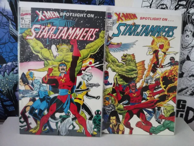 X-MEN Spotlight on STARJAMMERS #1 and #2; two issue set; VF (Marvel)