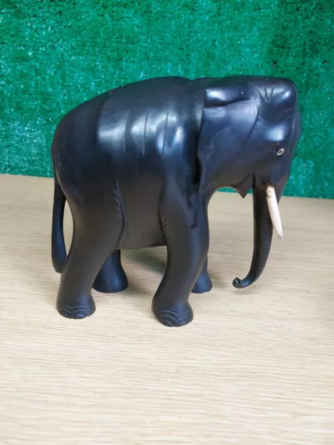 Elephant Handcrafted Wooden  Carved Elephant Sculptured Figure 2