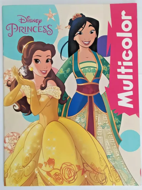 Malbuch Disney Princess Multicolor DIN A4 mit 16 farbigen Bilder zum Ausmalen