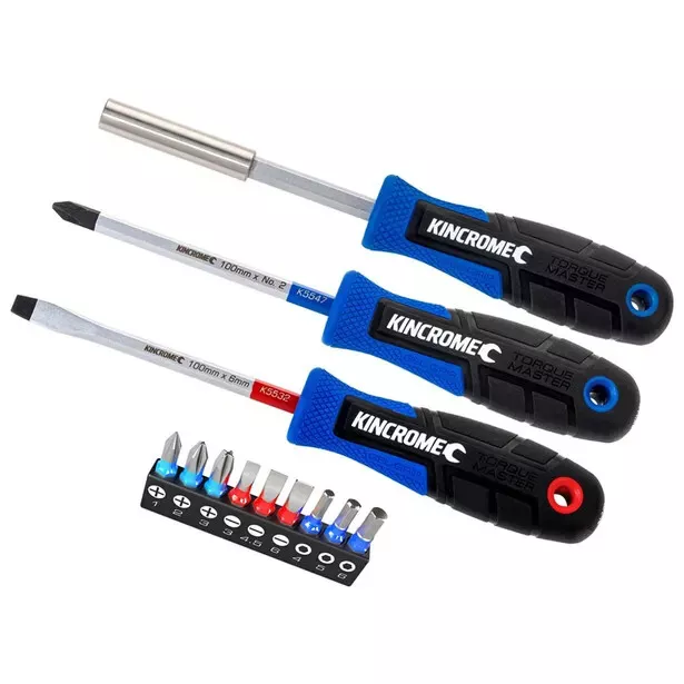KINCROME TORQUEMASTER SCREWDRIVER & Bit Set - 12 Piece K5516 $104.95 ...