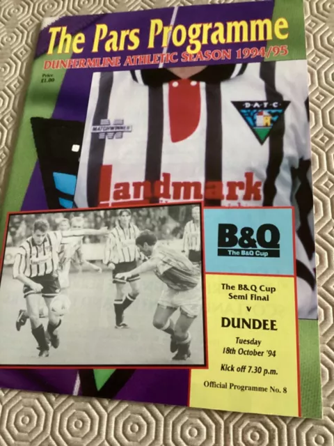 1994/95 Dunfermline v Dundee   B&Q Cup Semi Final