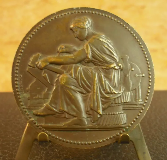 Belle Medaglia Allegorie Del Lavoro A L'Antico Da Chabaud 1946 Medal 铜牌 57 MM