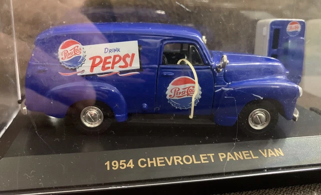 Pepsi-Cola 1954 Chevrolet Pan Van Die Cast Truck In Acrylic Display Case