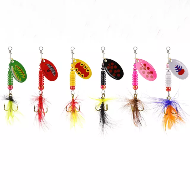 6PCS/Set Spinner Fishing Lures 3.7g/4.4g Metal Spinner Bait Pike Trout Bass Bait