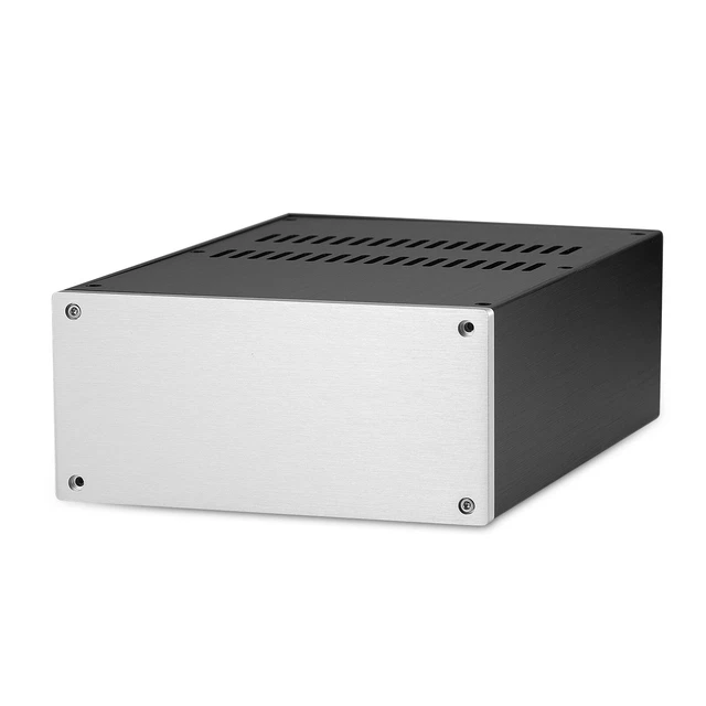 Douk Audio HiFi Preamp Aluminum Chassis Enclosure – DIY Headphone Amp / DAC Box (250x320x76mm, Silver)