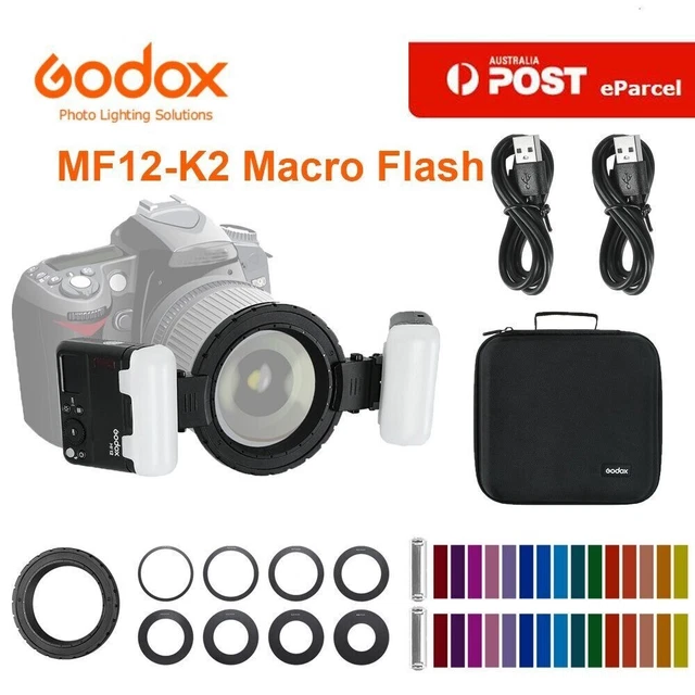 Godox MF12-K2 Macro Flash Speedlight 2.4G Wireless Control For Canon Nikon Sony