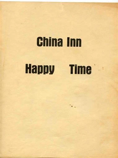 China Inn Happy Time Menu & TIKI Polynesian Drinks Menu
