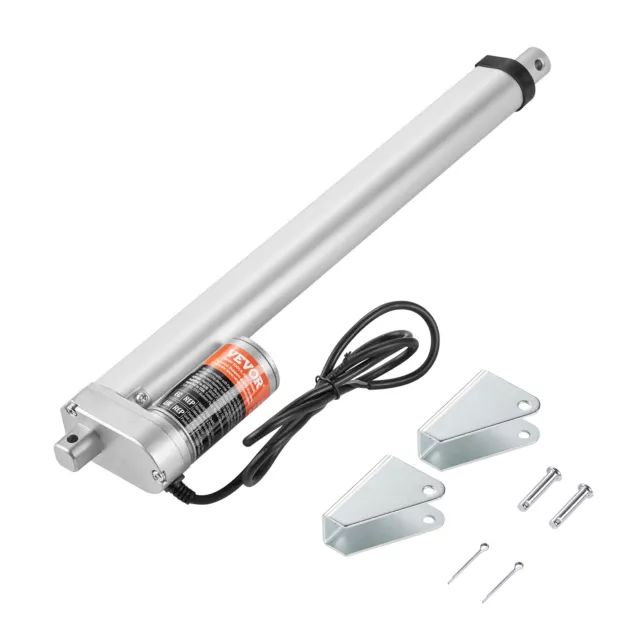 VEVOR Actionneur Linéaire 12V 300mm Charge 220lb/1000N 14mm/s Protection IP54