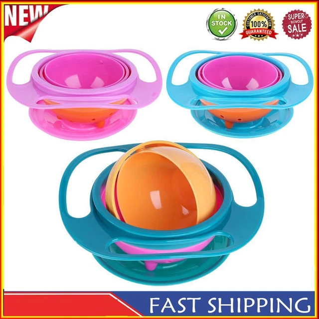 Tazón para bebé en forma de OVNI 360 placa giratoria para bebés suministros para niños a prueba de derrames