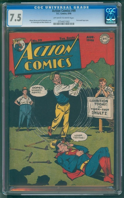 Action Comics #99 CGC 7.5, OW to White Pages, DC Comics, 8/1946