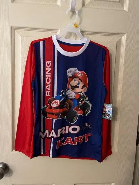 Nwt Boys Mariokart L/S Pajamas Sz 10-12 L