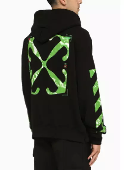 Off-White Felpa uomo Modello green  TG. S-M-L-XL-XXL OVER SIZE NERA E VERDE 3