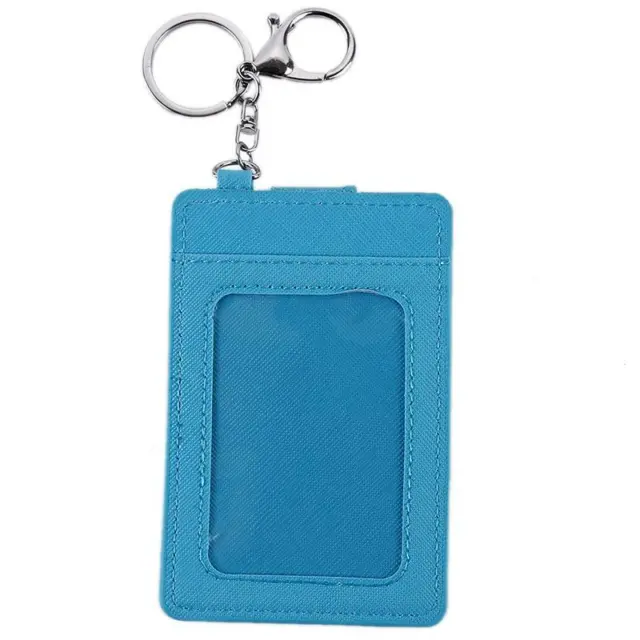PU Leather Credit Card / Business Card Slot Holder Wallet Case With Key Ring LC