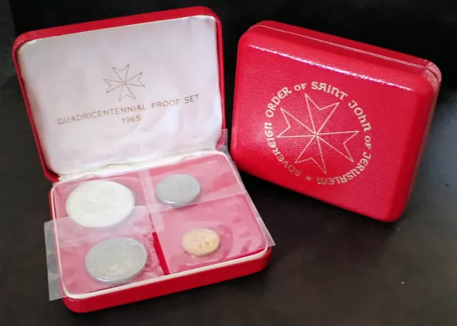 Malta Knights of St John of Jerusalem 1965 Quadricentennial Proof Coin Set