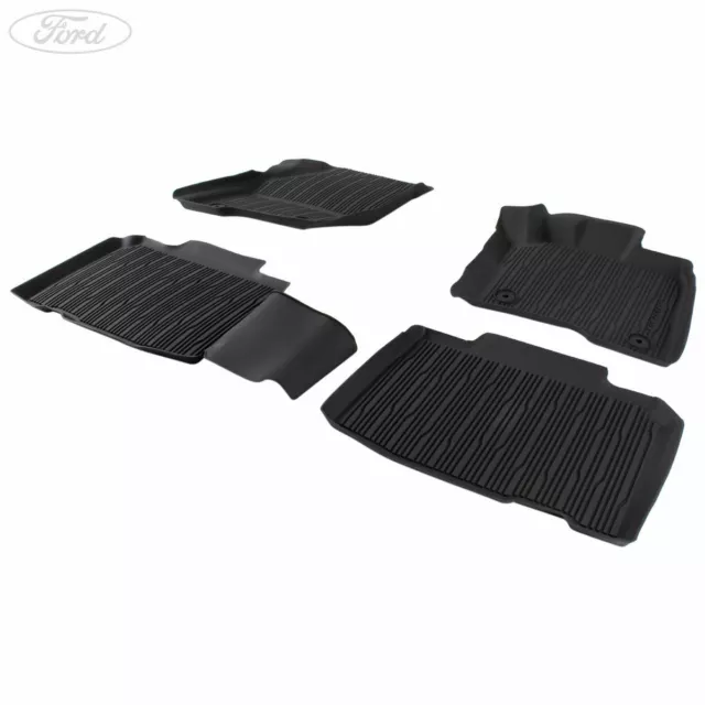 Genuine Ford Edge Front & Rear Rubber Car Floor Mats Kit With Logo 2017- 2183948