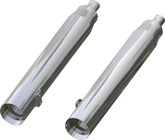 Khrome Werks War Hammer Slip-On Exhaust without Tips for No-Bags Chrome #202230
