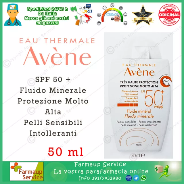 Eau Thermale Avène Fluido Minerale SPF50+ Protezione Molto Alta Avene 40 ml